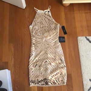 Gold sequin dress